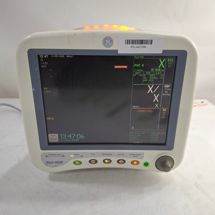 GE Healthcare Dash 4000 - Masimo SpO2 Patient Monitor