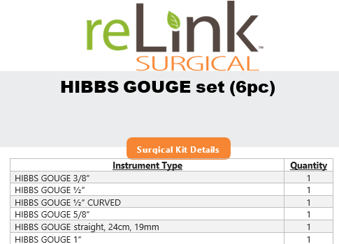 Hibbs Gouge Surgical Set