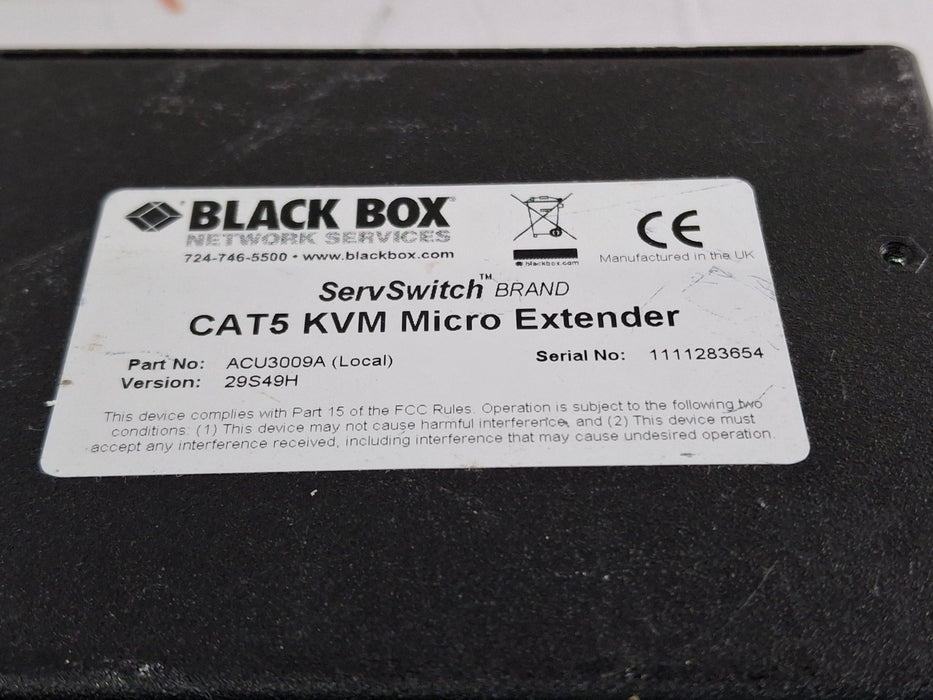 Black Box Network Services CAT5 KVM Micro Extender