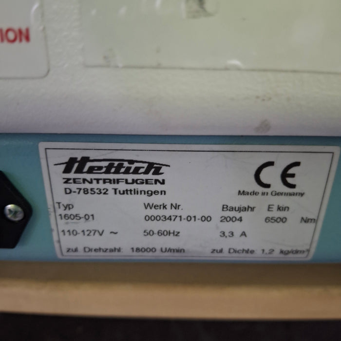 Hettich Universal 32 Type 1605-01 Zentifugen Benchtop Centrifuge