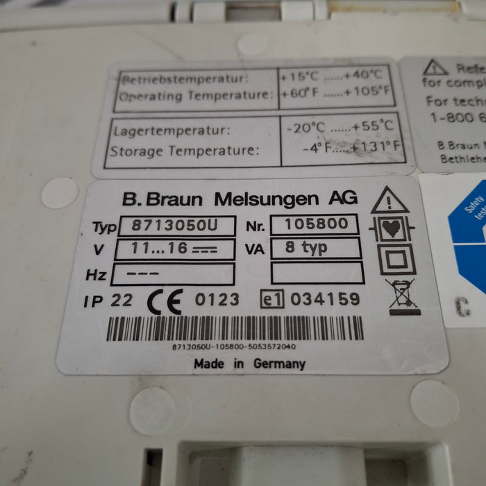 B. Braun Infusomat Space w/Pole Clamp Infusion Pump