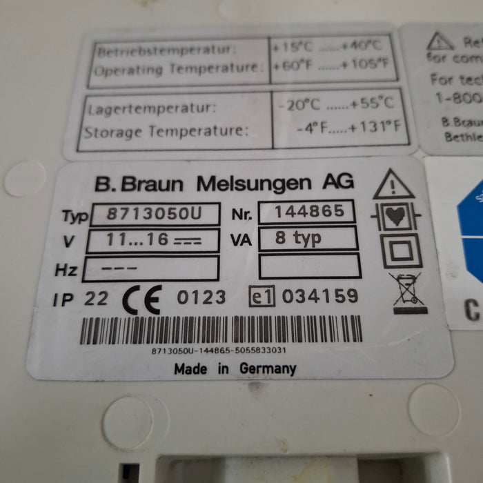 B. Braun Infusomat Space w/Pole Clamp Infusion Pump