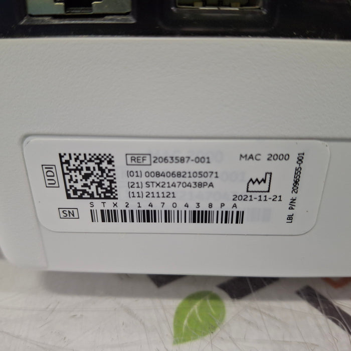 GE Healthcare MAC 2000 ECG
