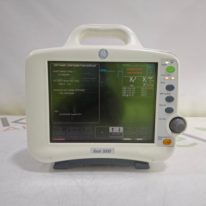 GE Healthcare Dash 3000 - Masimo SpO2 Patient Monitor