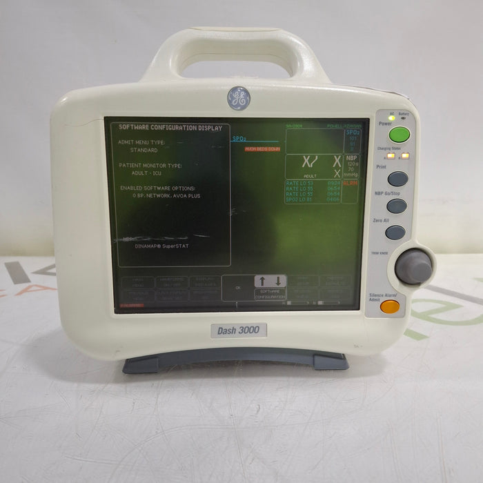 GE Healthcare Dash 3000 - Masimo SpO2 Patient Monitor