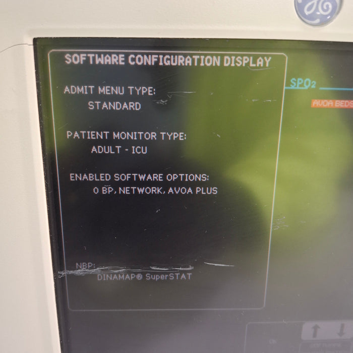 GE Healthcare Dash 3000 - Masimo SpO2 Patient Monitor