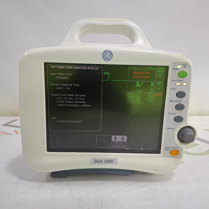 GE Healthcare Dash 3000 - Masimo SpO2 Patient Monitor