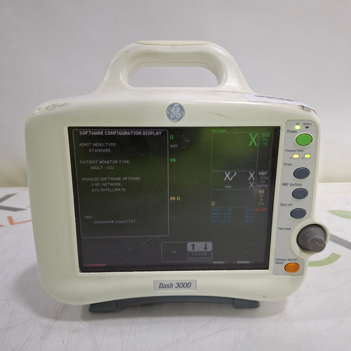 GE Healthcare Dash 3000 - Masimo SpO2 Patient Monitor