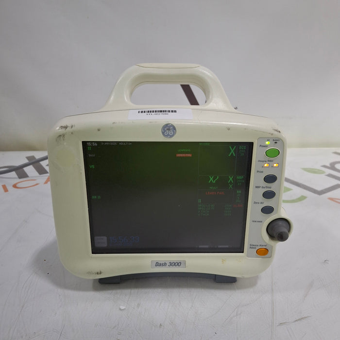 GE Healthcare Dash 3000 - Masimo SpO2 Patient Monitor