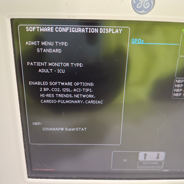 GE Healthcare Dash 3000 - Masimo SpO2 Patient Monitor