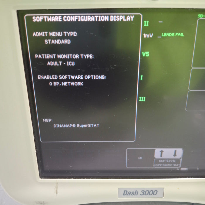 GE Healthcare Dash 3000 - Masimo SpO2 Patient Monitor