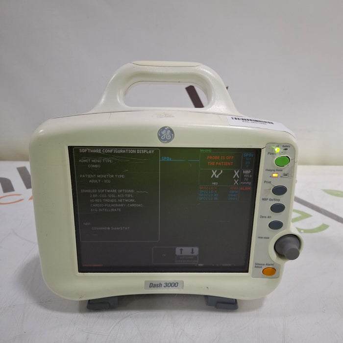 GE Healthcare Dash 3000 - Masimo SpO2 Patient Monitor