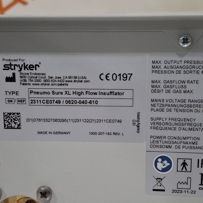 Stryker 620-040-610 Pneumo Sure XL High Flow Insufflator