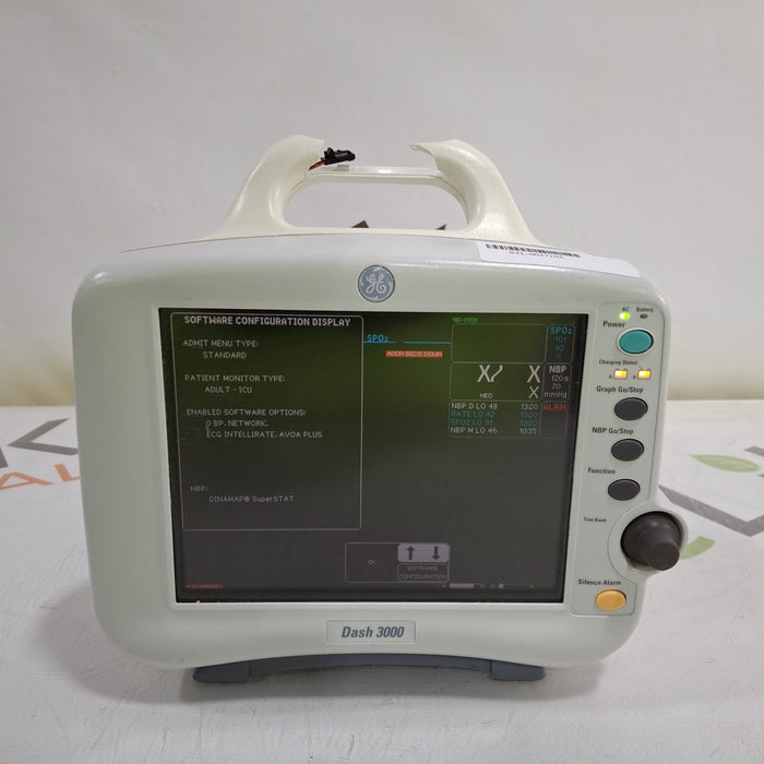 GE Healthcare Dash 3000 - Masimo SpO2 Patient Monitor