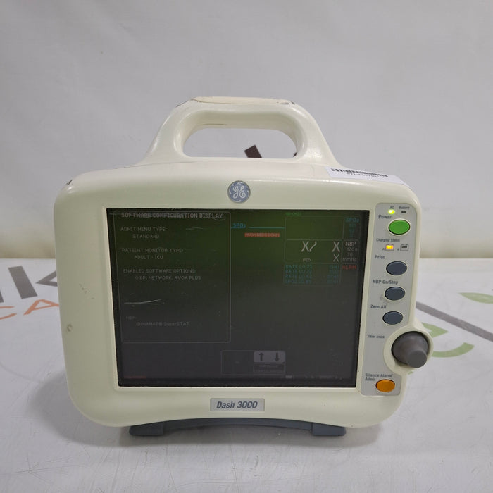 GE Healthcare Dash 3000 - Masimo SpO2 Patient Monitor