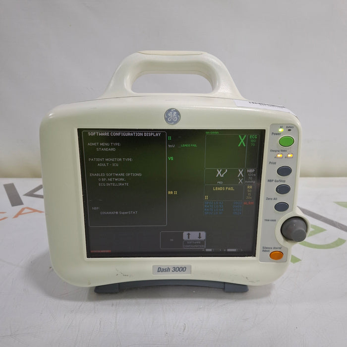 GE Healthcare Dash 3000 - Masimo SpO2 Patient Monitor