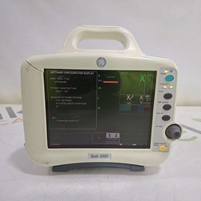 GE Healthcare Dash 3000 - Masimo SpO2 Patient Monitor