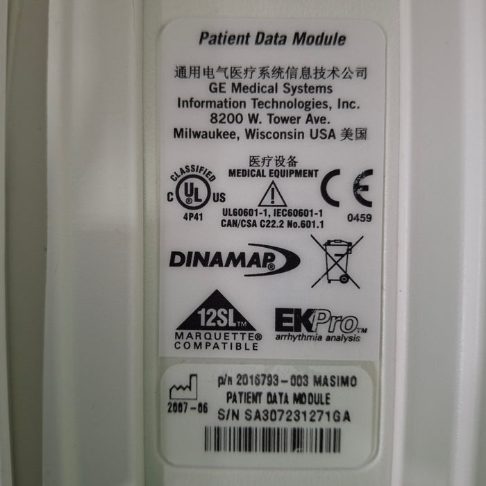 GE Healthcare Masimo PDM Patient Data Module