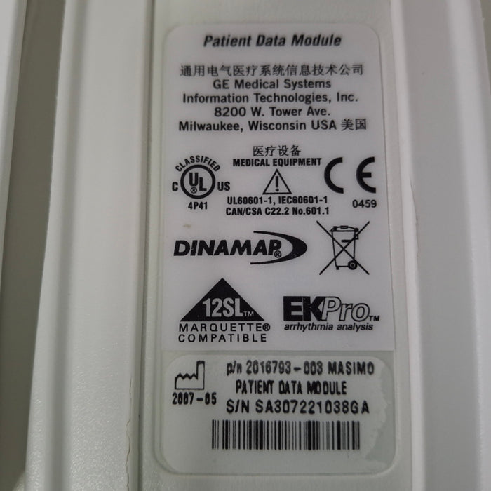 GE Healthcare Masimo PDM Patient Data Module