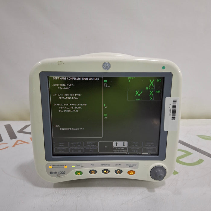 GE Healthcare Dash 4000 - Masimo SpO2 Patient Monitor