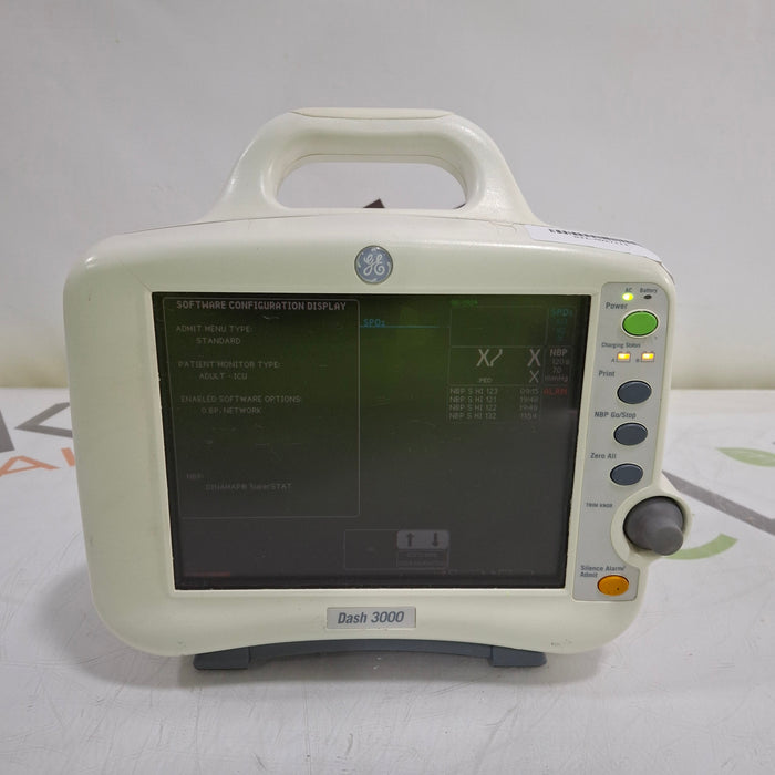 GE Healthcare Dash 3000 - Masimo SpO2 Patient Monitor