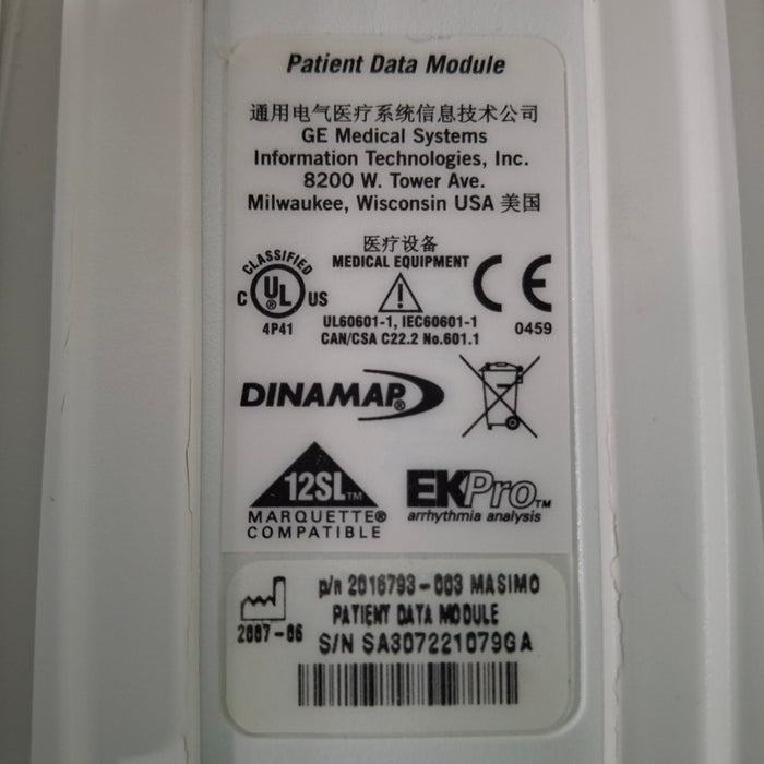 GE Healthcare Masimo PDM Patient Data Module