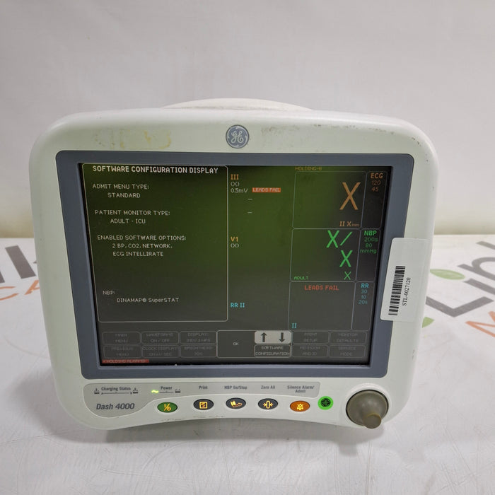 GE Healthcare Dash 4000 - Masimo SpO2 Patient Monitor