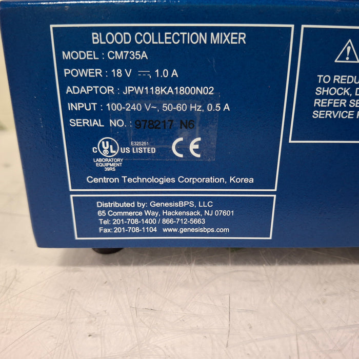 Genesis BPS CM-735A Blood Collection Mixer