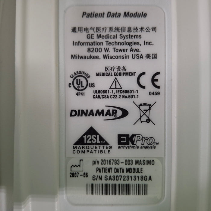 GE Healthcare Masimo PDM Patient Data Module