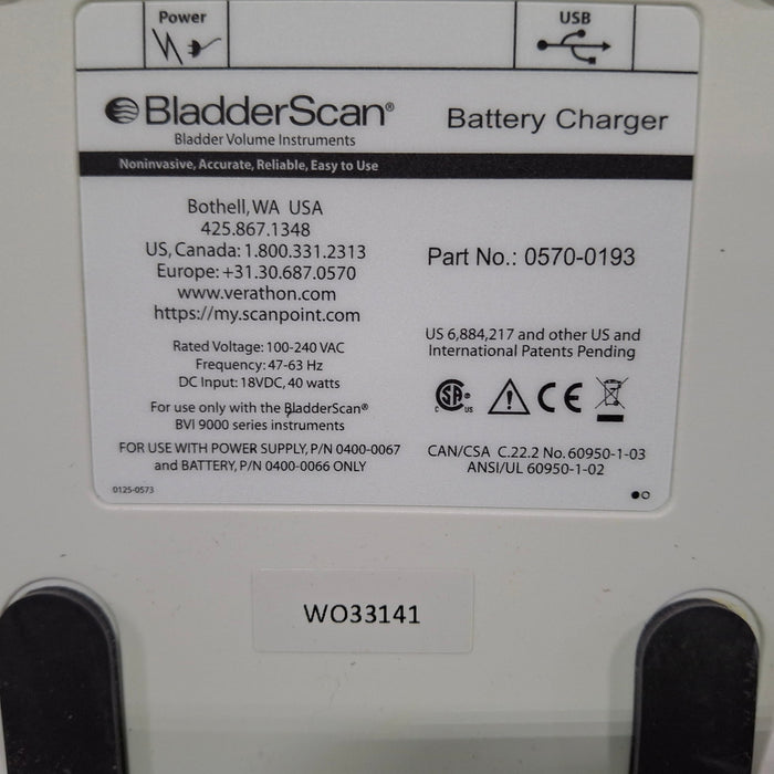 Verathon Medical, Inc BladderScan 0570-0193 Battery Charger