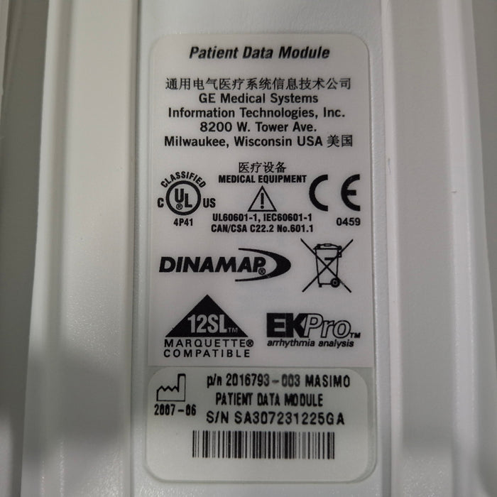 GE Healthcare Masimo PDM Patient Data Module