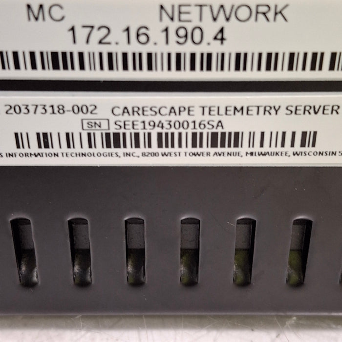 GE Healthcare MP100R Telemetry Server