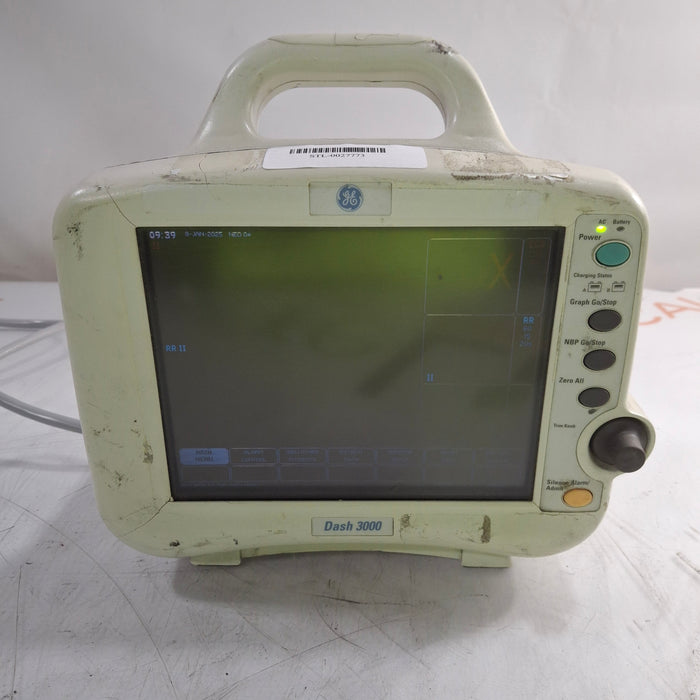 GE Healthcare Dash 3000 - Masimo SpO2 Patient Monitor