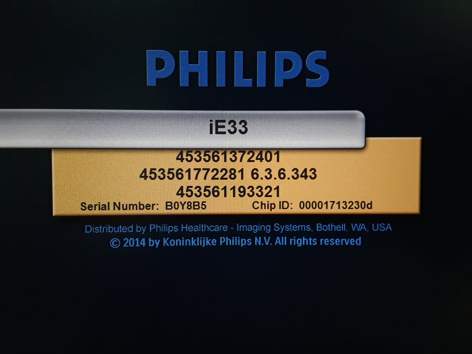 Philips IE33 F-G Cart Ultrasound