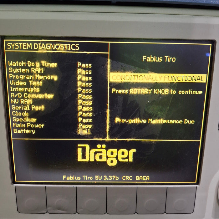 Draeger Medical Fabius Tiro Anesthesia Machine