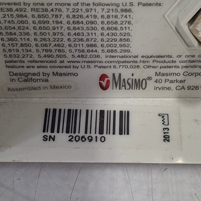 Masimo Radical Signal Extraction RDS-1 Pulse Oximeter