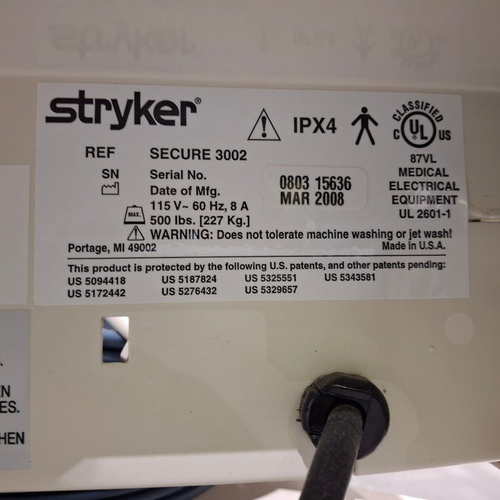 Stryker Secure II 3002 Hospital Bed