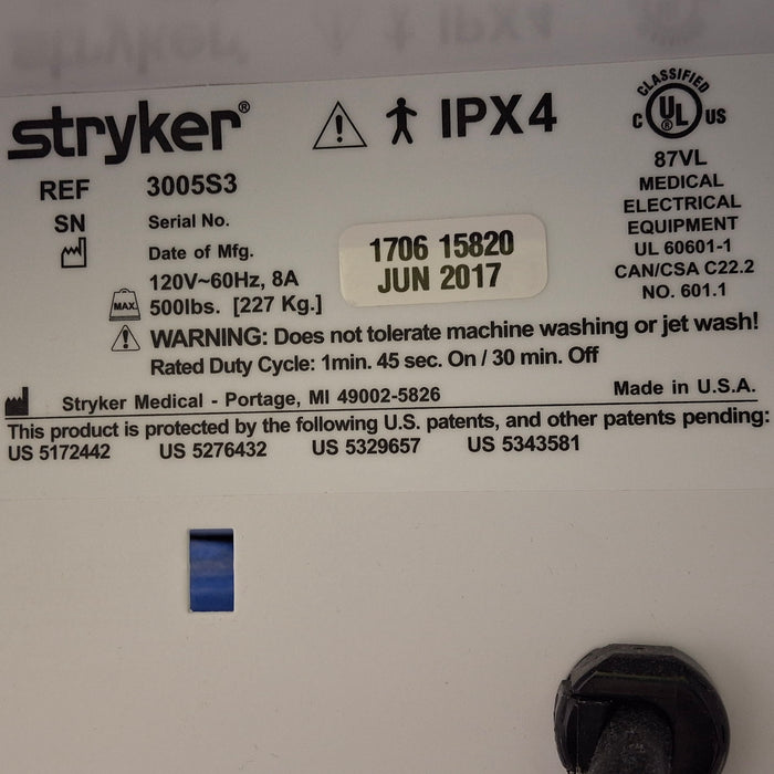 Stryker Secure III 3005 Hospital Bed