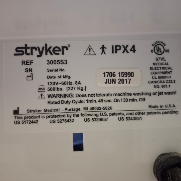 Stryker Secure III 3005 Hospital Bed