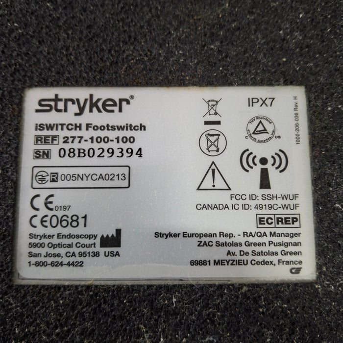 Stryker iSwitch Wireless Universal Foot Control