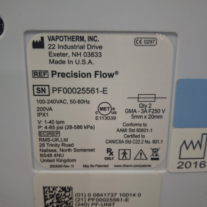 Vapotherm Precision Flow Meter Humidifier