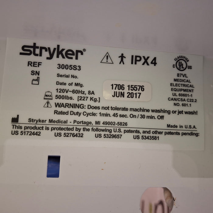 Stryker Secure III 3005 Hospital Bed