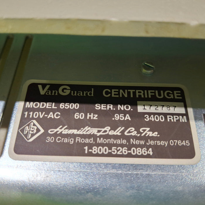 Hamilton Bell Co., Inc VanGuard V6500 Centrifuge