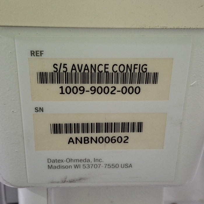 GE Healthcare S/5 Avance Anesthesia System