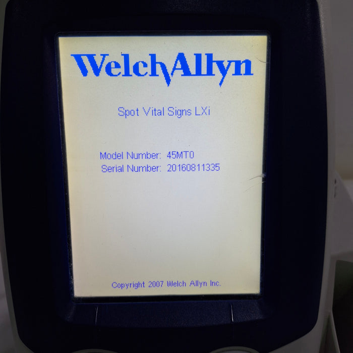 Welch Allyn Spot LXi - NIBP, SureTemp Plus, Masimo SpO2 Vital Signs Monitor