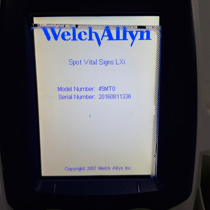 Welch Allyn Spot LXi - NIBP, SureTemp Plus, Masimo SpO2 Vital Signs Monitor