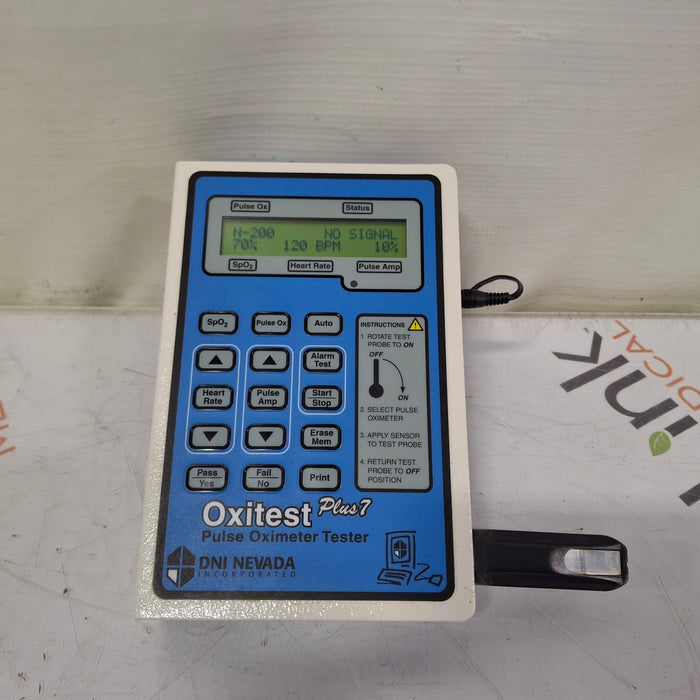 Dynatech DNI Nevada Oxitest Plus 7 Pulse Oximeter Tester Analyzer