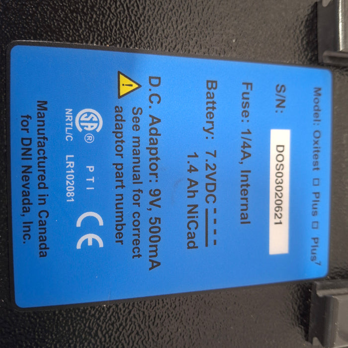 Dynatech DNI Nevada Oxitest Plus 7 Pulse Oximeter Tester Analyzer