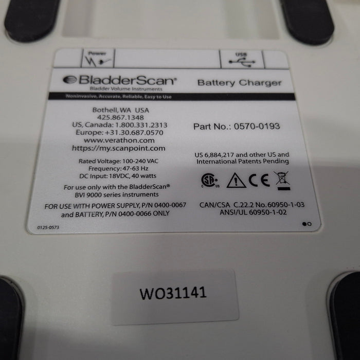 Verathon Medical, Inc Verathon Medical, Inc BladderScan 0570-0193 Battery Charger Surgical Equipment reLink Medical