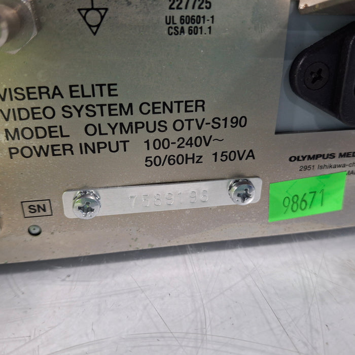 Olympus Olympus OTV-S190 Visera Elite Processor Rigid Endoscopy reLink Medical